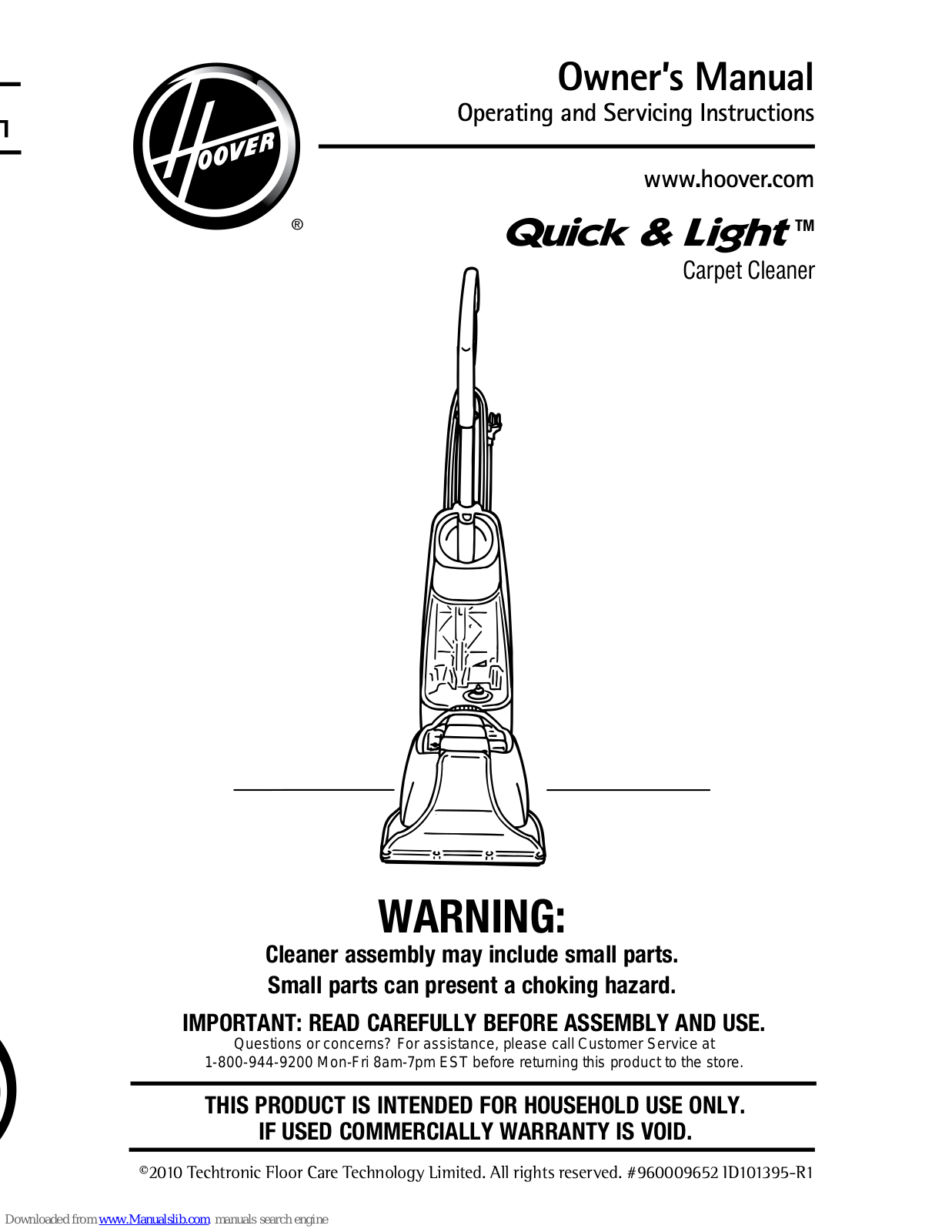 Hoover FH50, FH50030 Owner's Manual