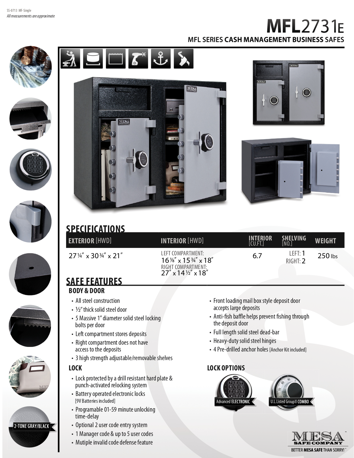 Mesa Safe Co. MSC1002 Specifications - ManualMachine.com