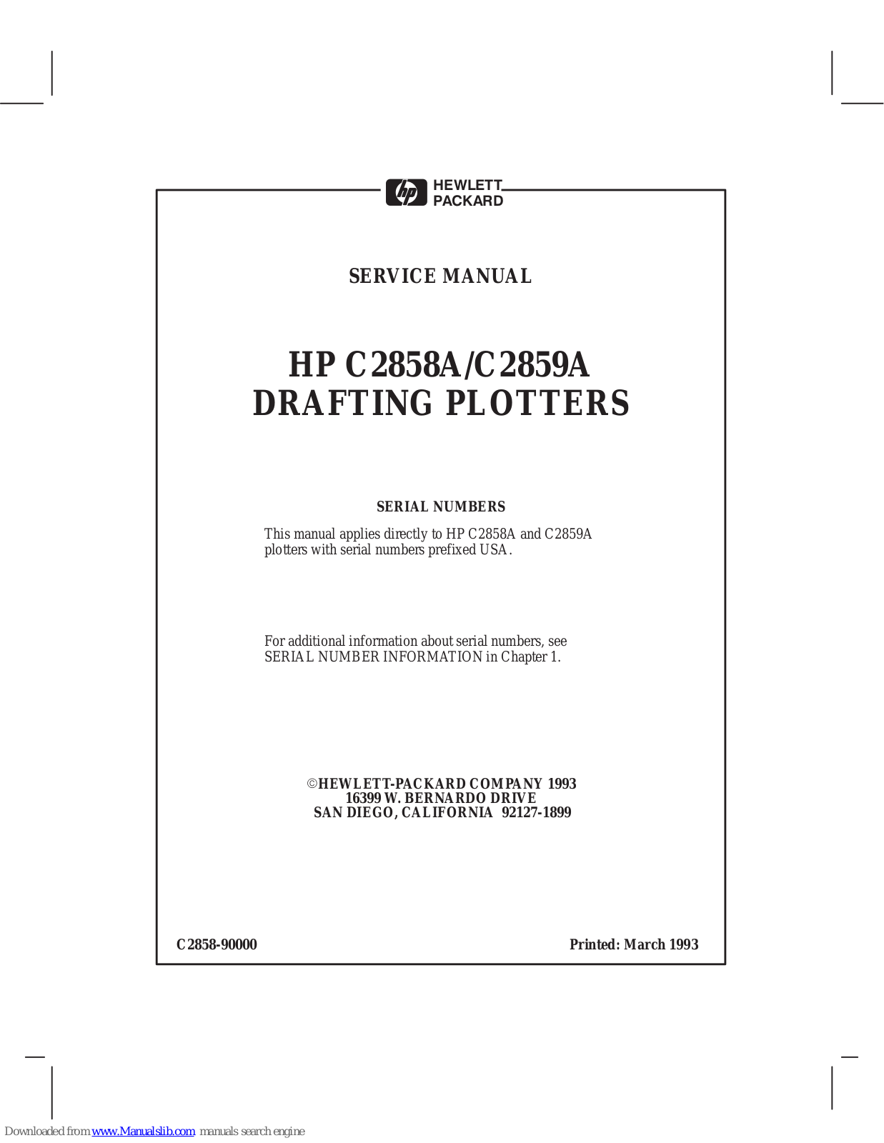 HP C2858A Service Manual