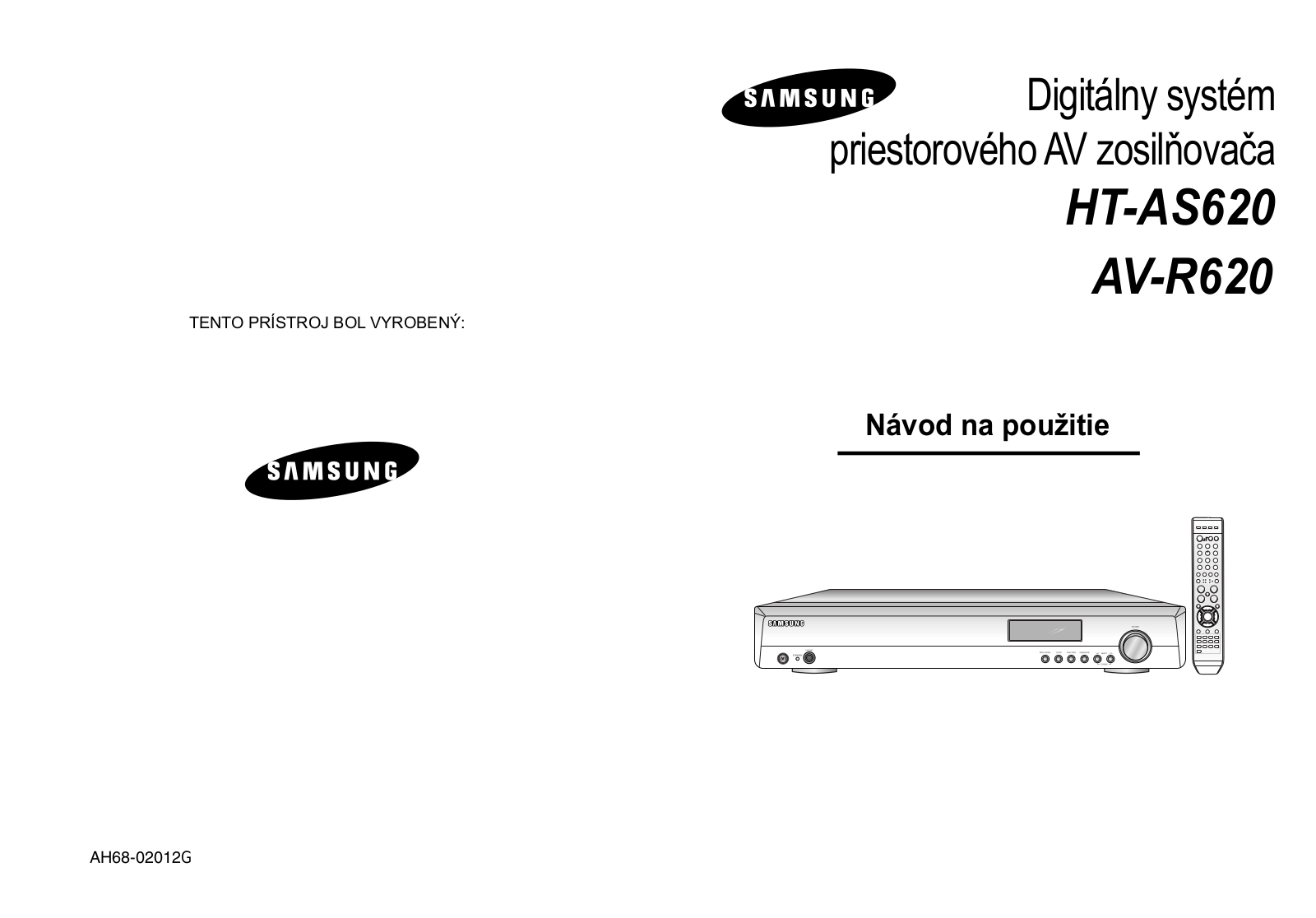 Samsung AV-R620 User Manual