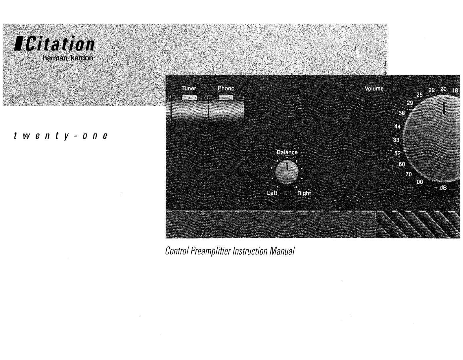 Harman kardon CITATION 21 User Manual