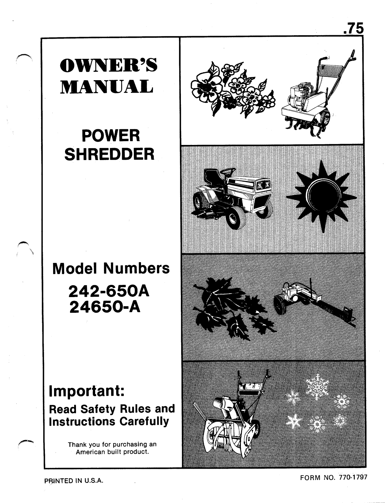 MTD 24650-A User Manual