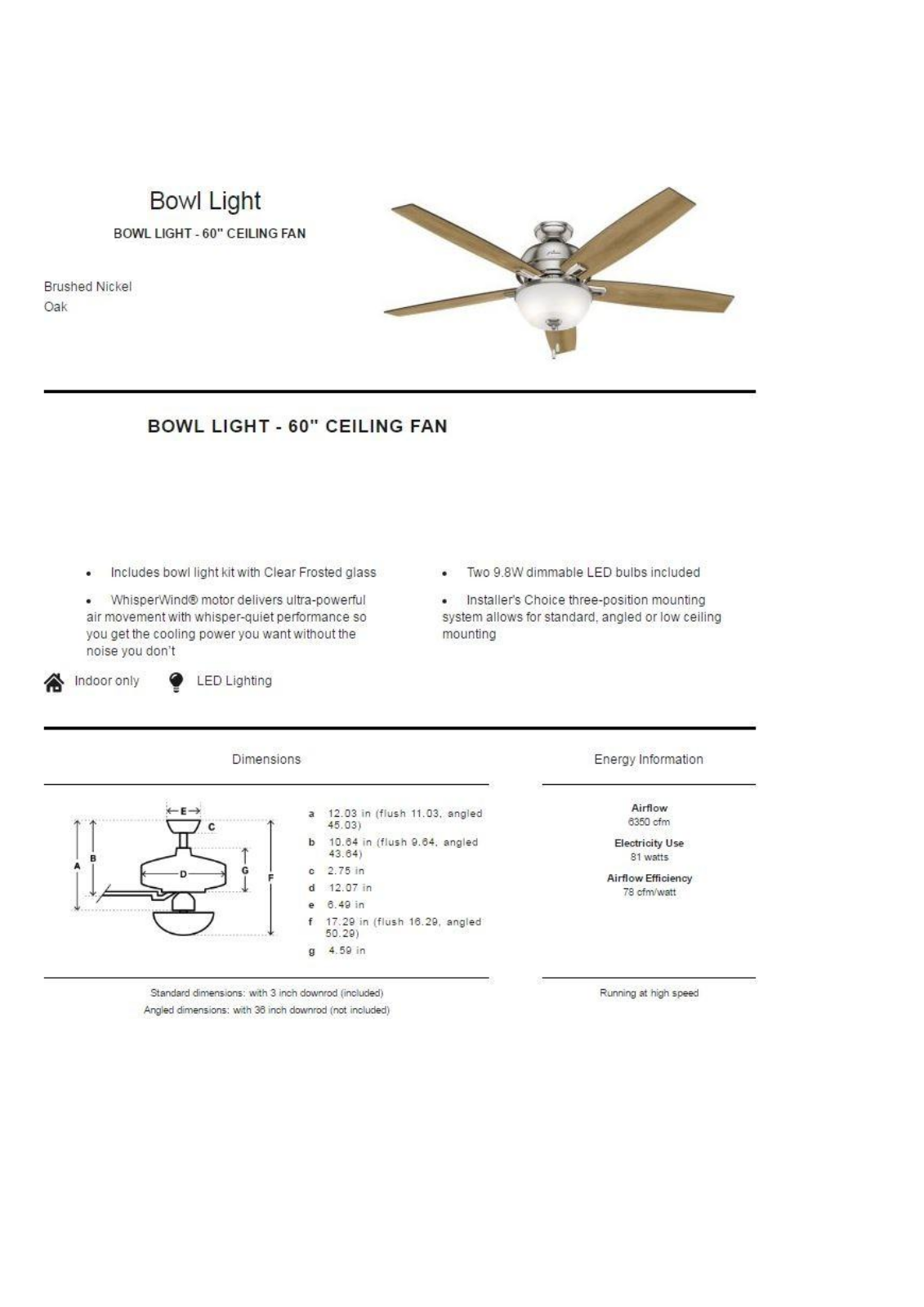 Hunter Fan HTF2412 Specifications - ManualMachine.com