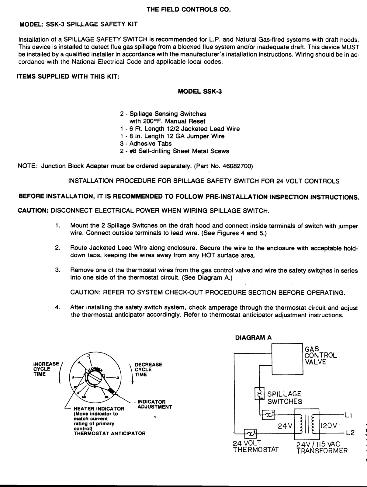 Field controls SSK-3 User Manual