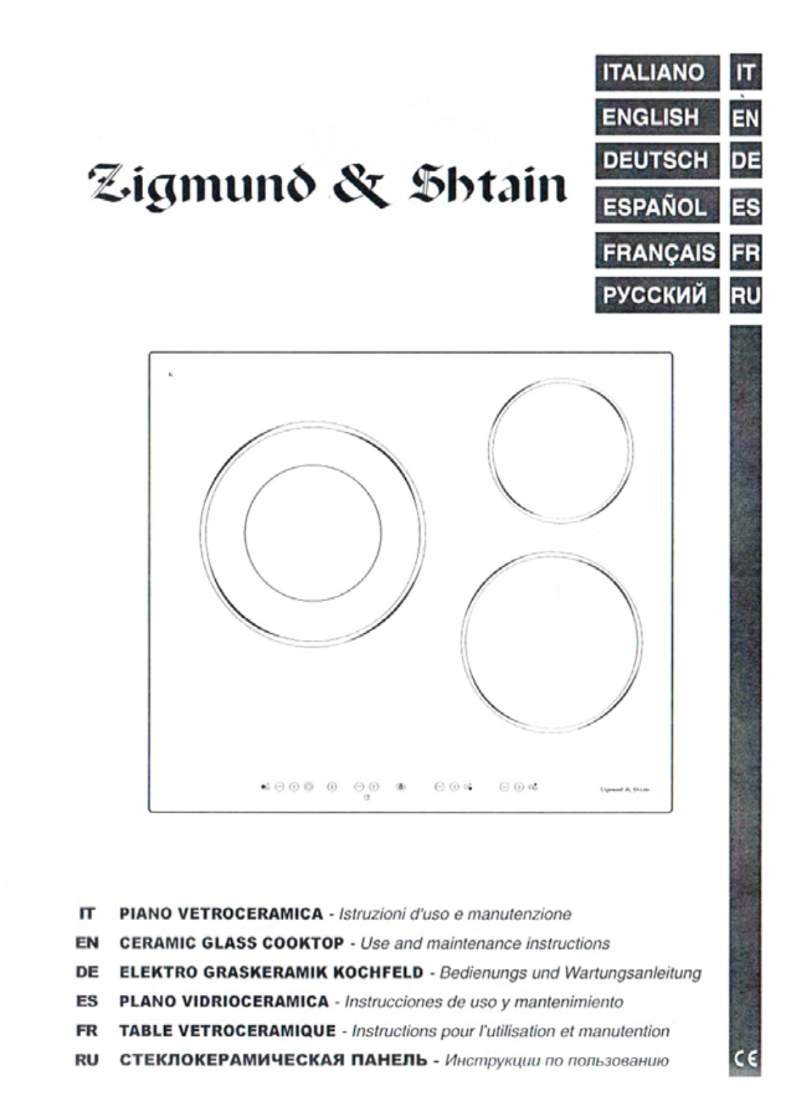 Zigmund shtain CNS 025.60 BX User Manual