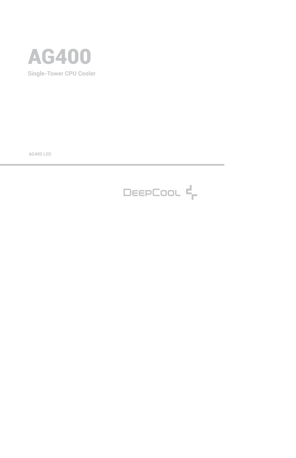 DEEPCOOL AG400 User guide