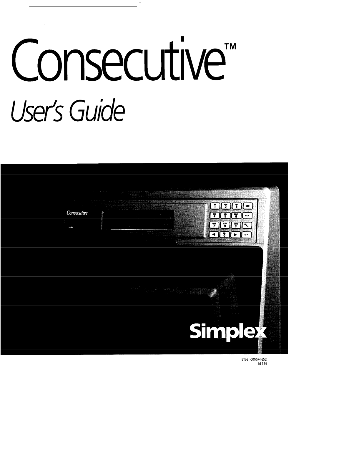 BC Time Recorder Simplex Consecutive User's Guide