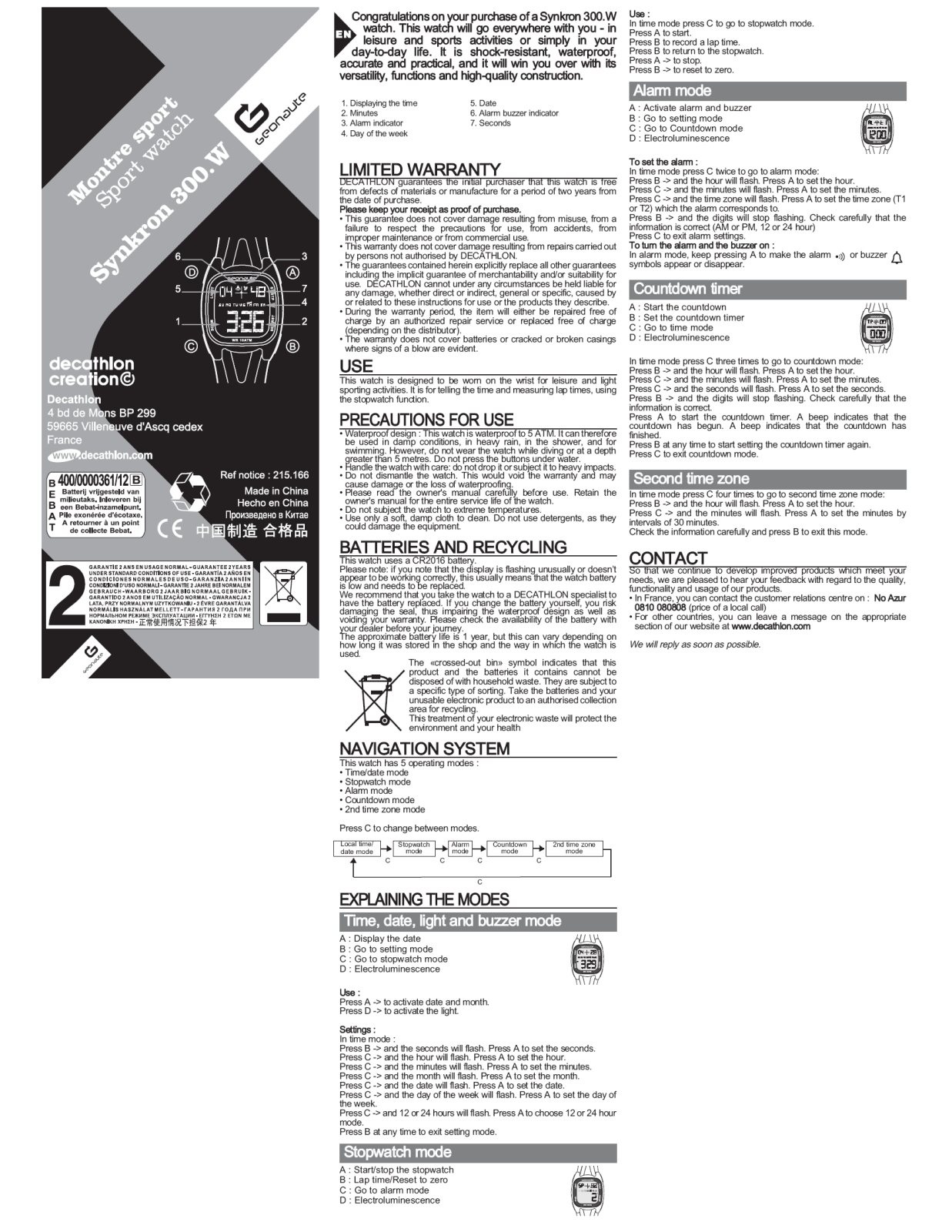 Geonaute SYNKRON 300W User Manual