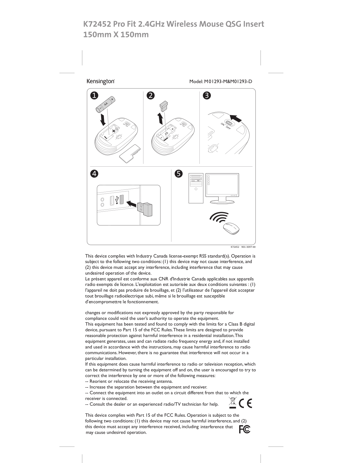 Kensington M01293 D User Manual