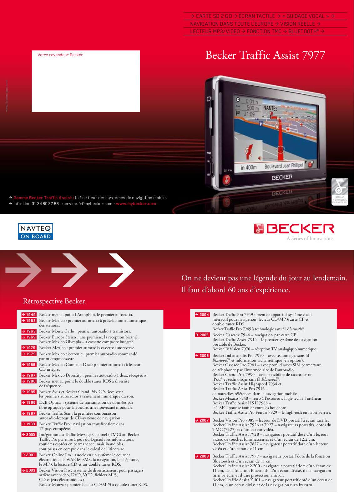 Becker TRAFFIC ASSIST 7977 BROCHURE