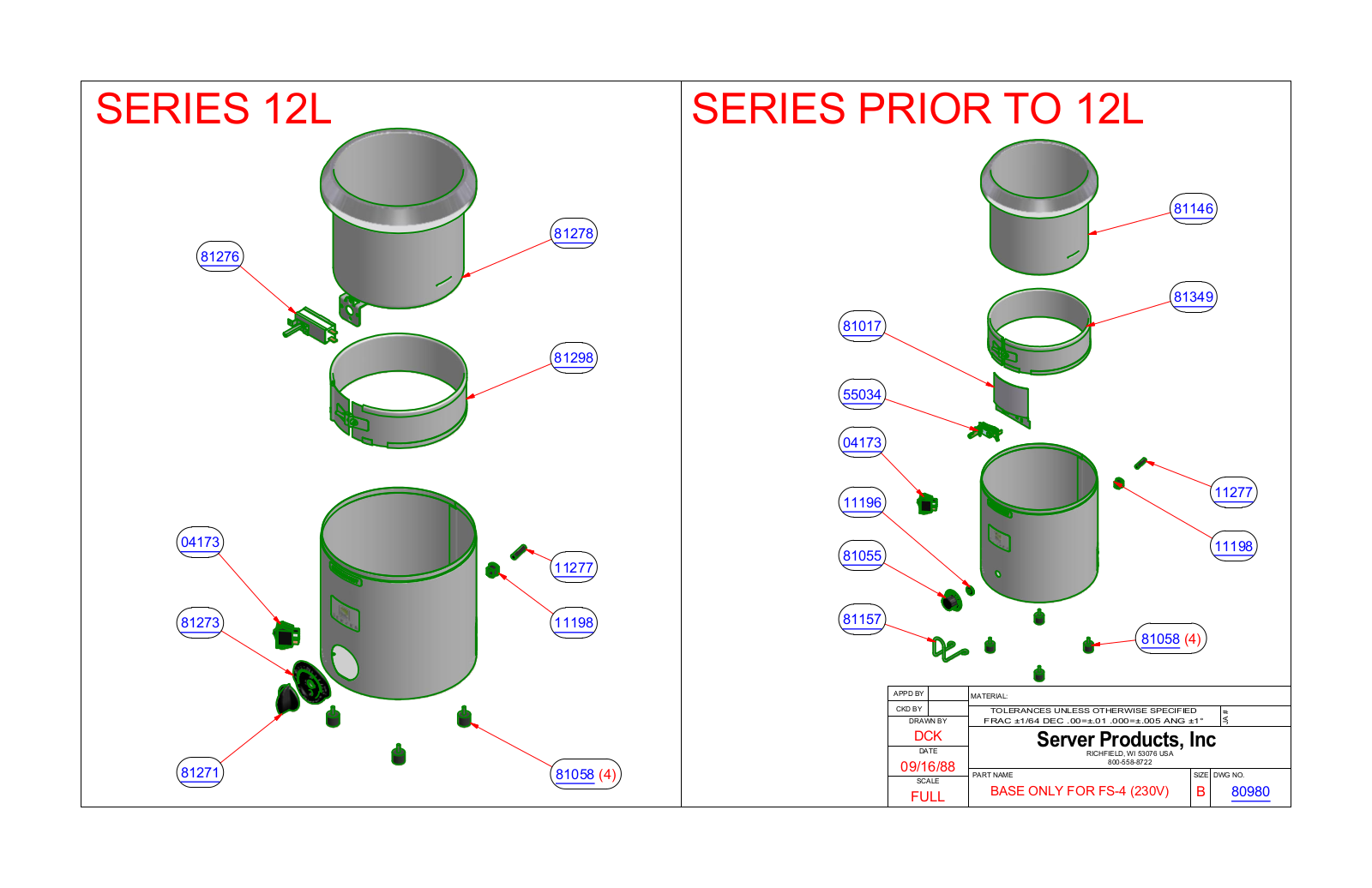 Server 80980 Parts Manual