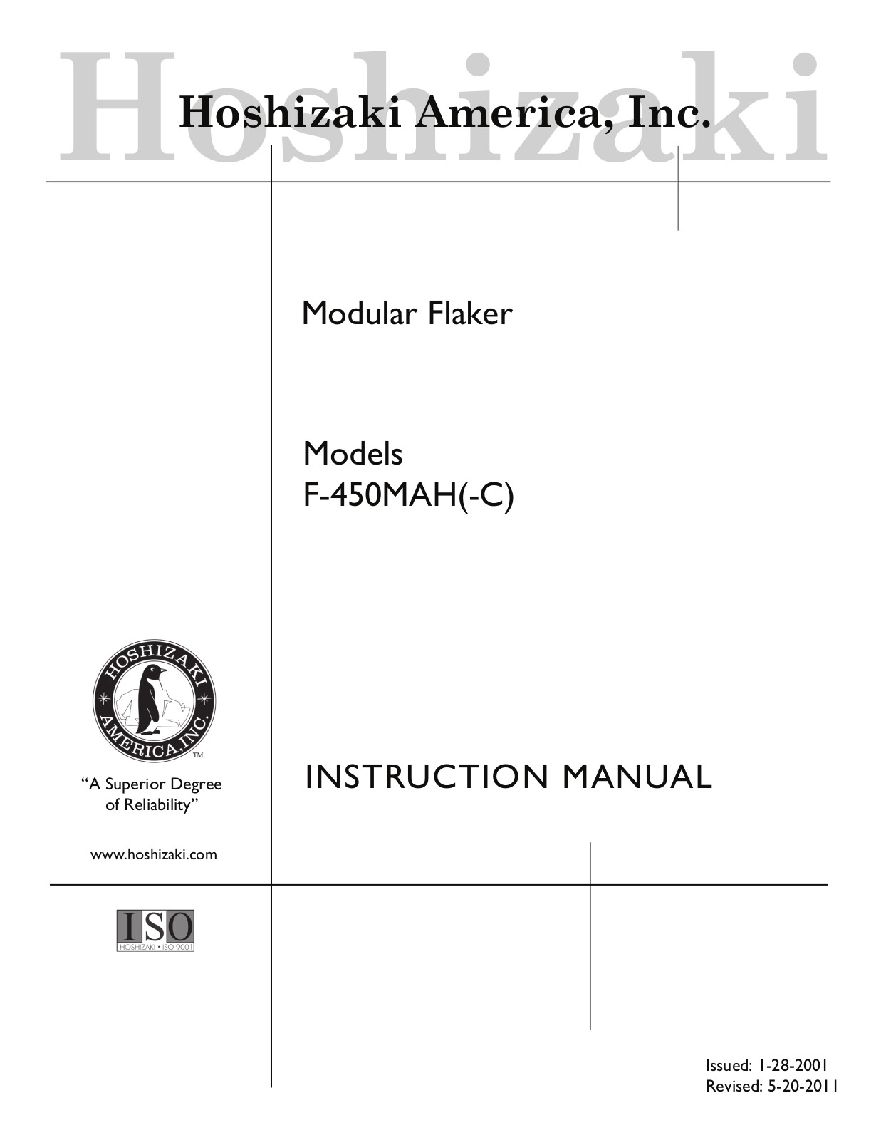 Hoshizaki F-450MAH-C User Manual