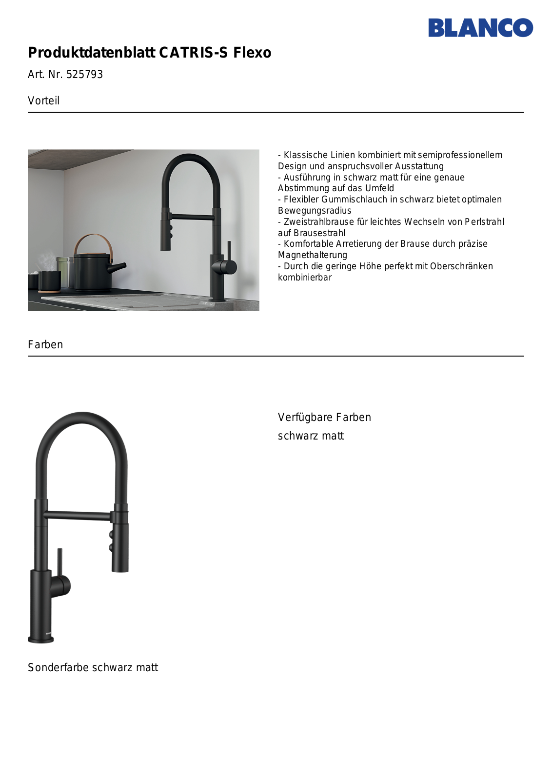 Blanco Catris-S Flexo HD User Manual