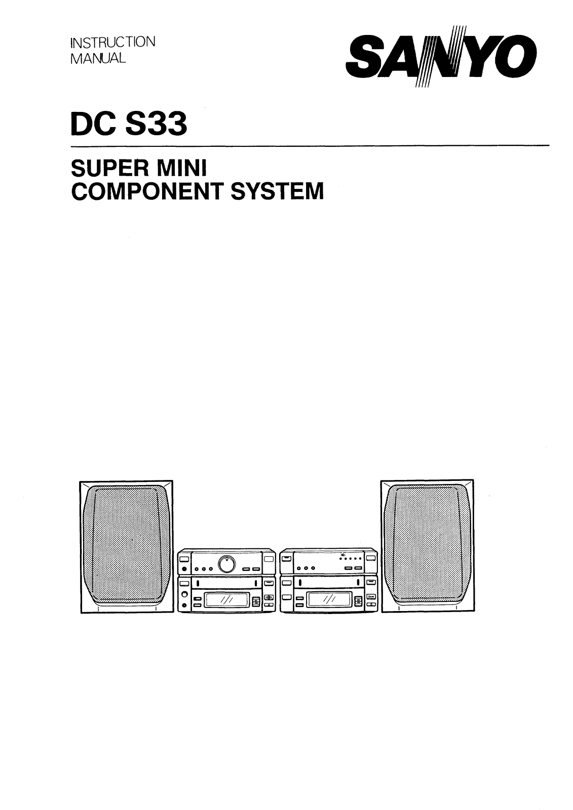 Sanyo DC S33 Instruction Manual