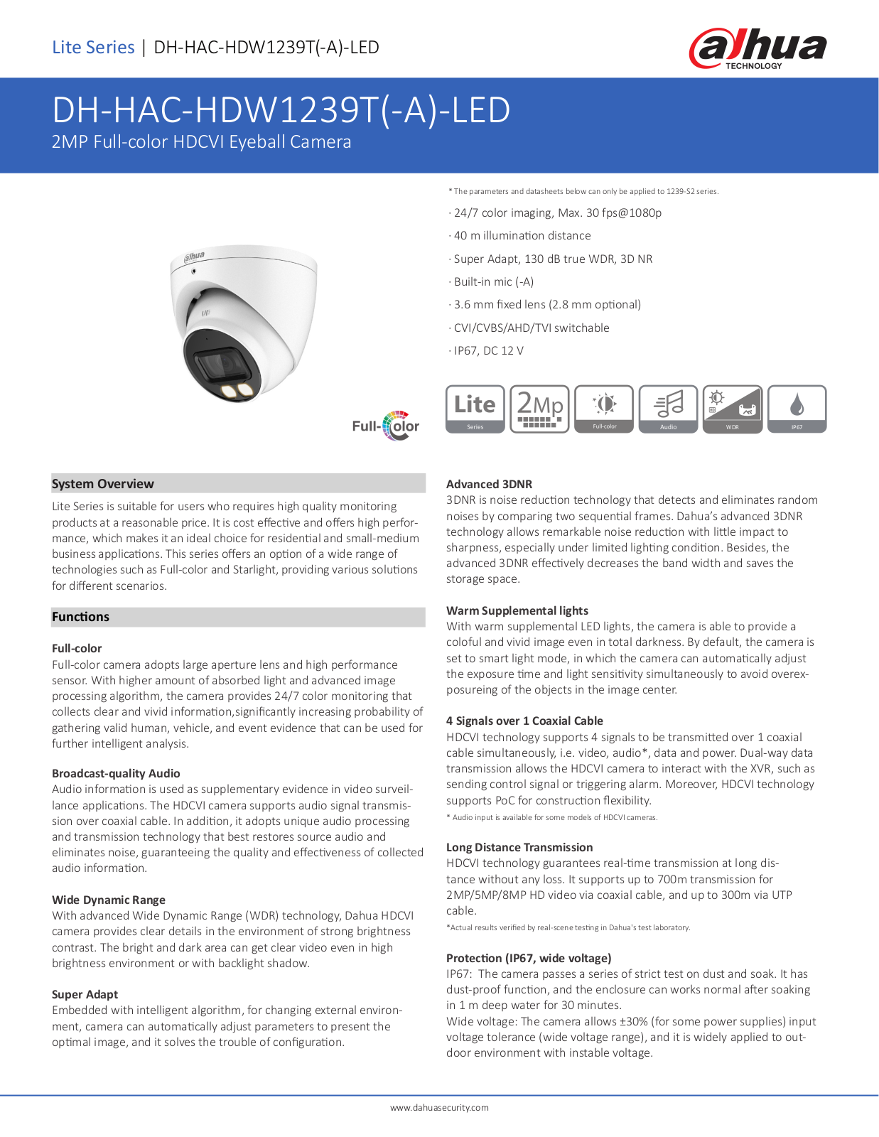 Dahua DH-HAC-HDW1239T User Manual