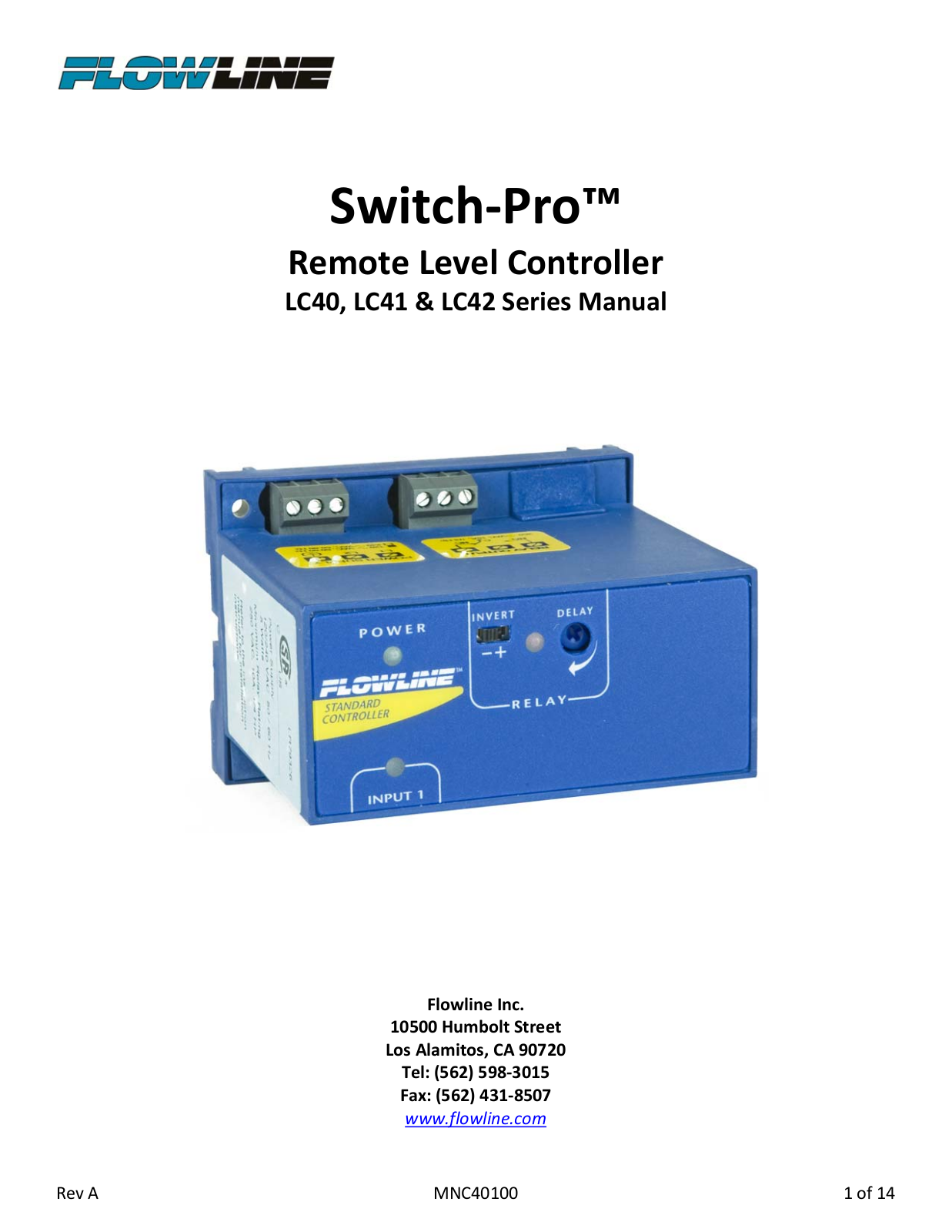 Flowline LC4, LC9 Operating Manual