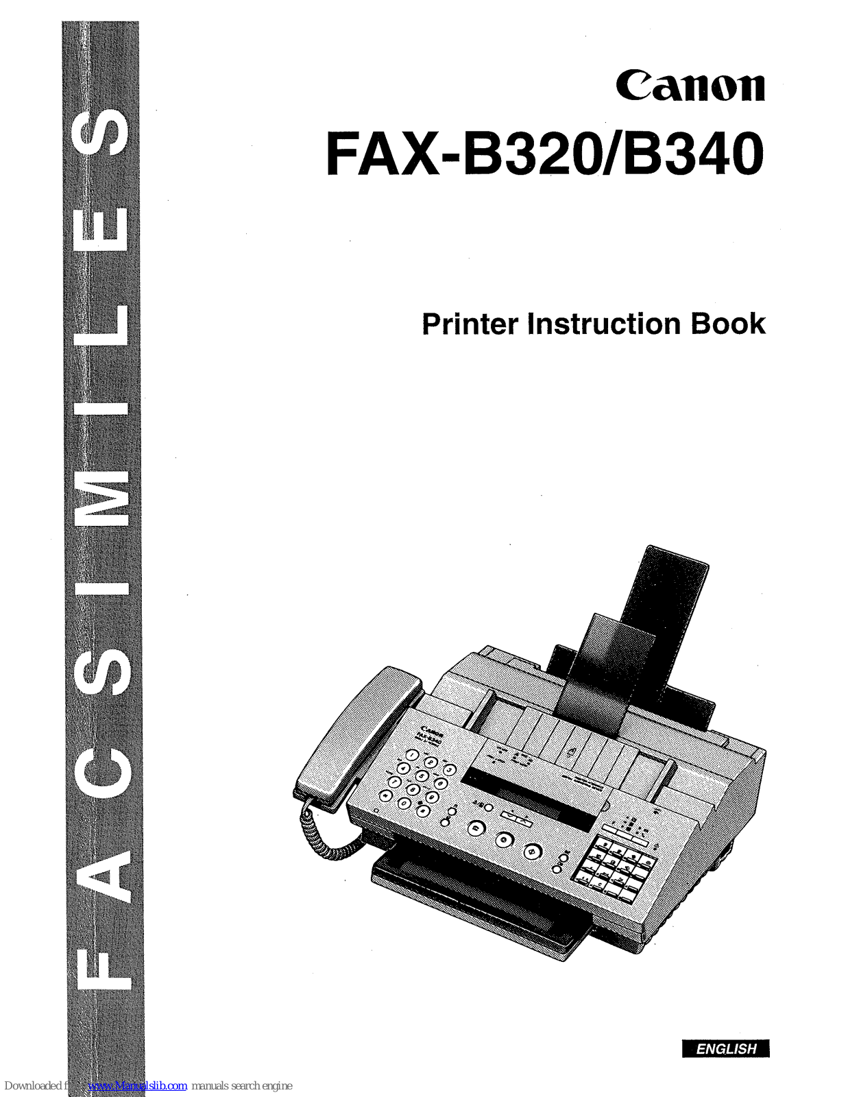 Canon FAX-340 Instruction Manual