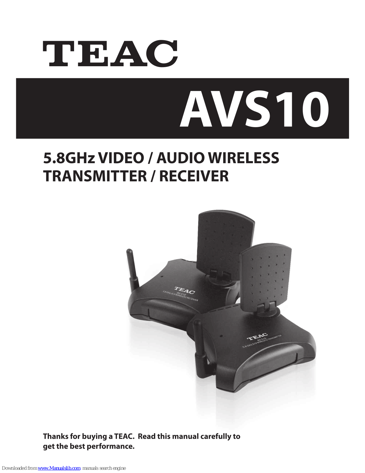 Teac AVS10 User Manual