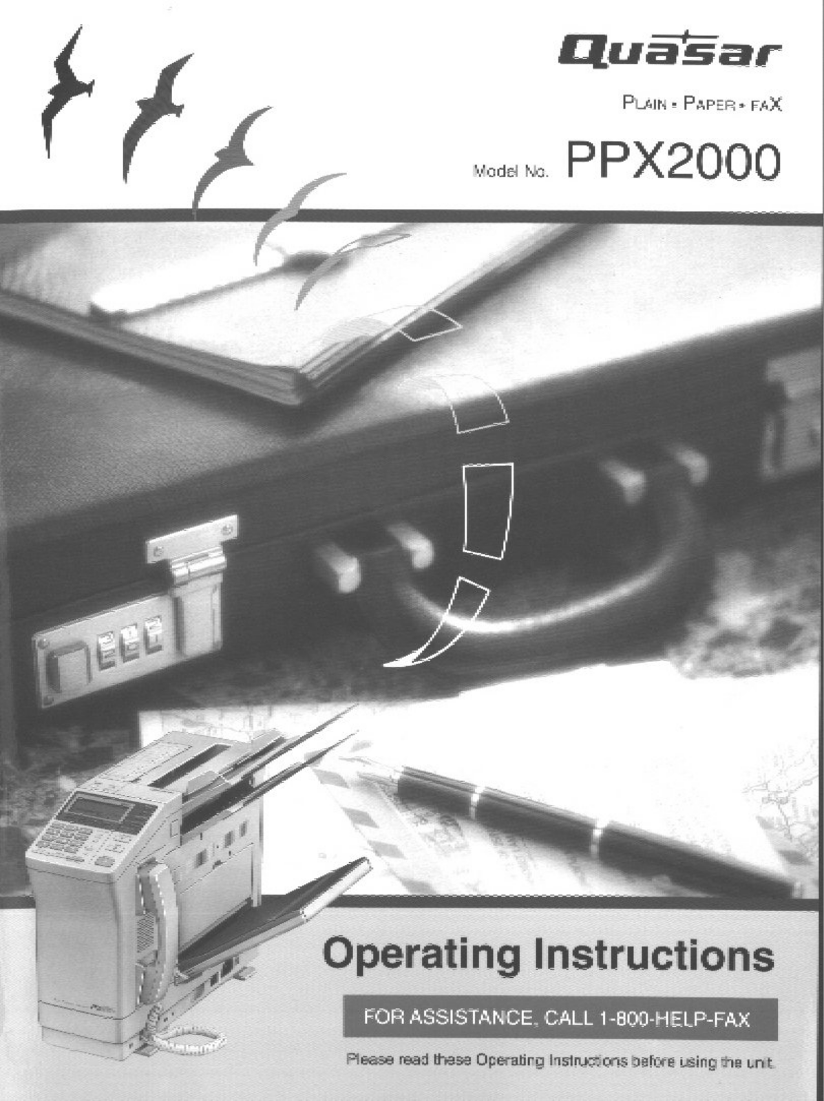 Panasonic pp-x2000 Operation Manual