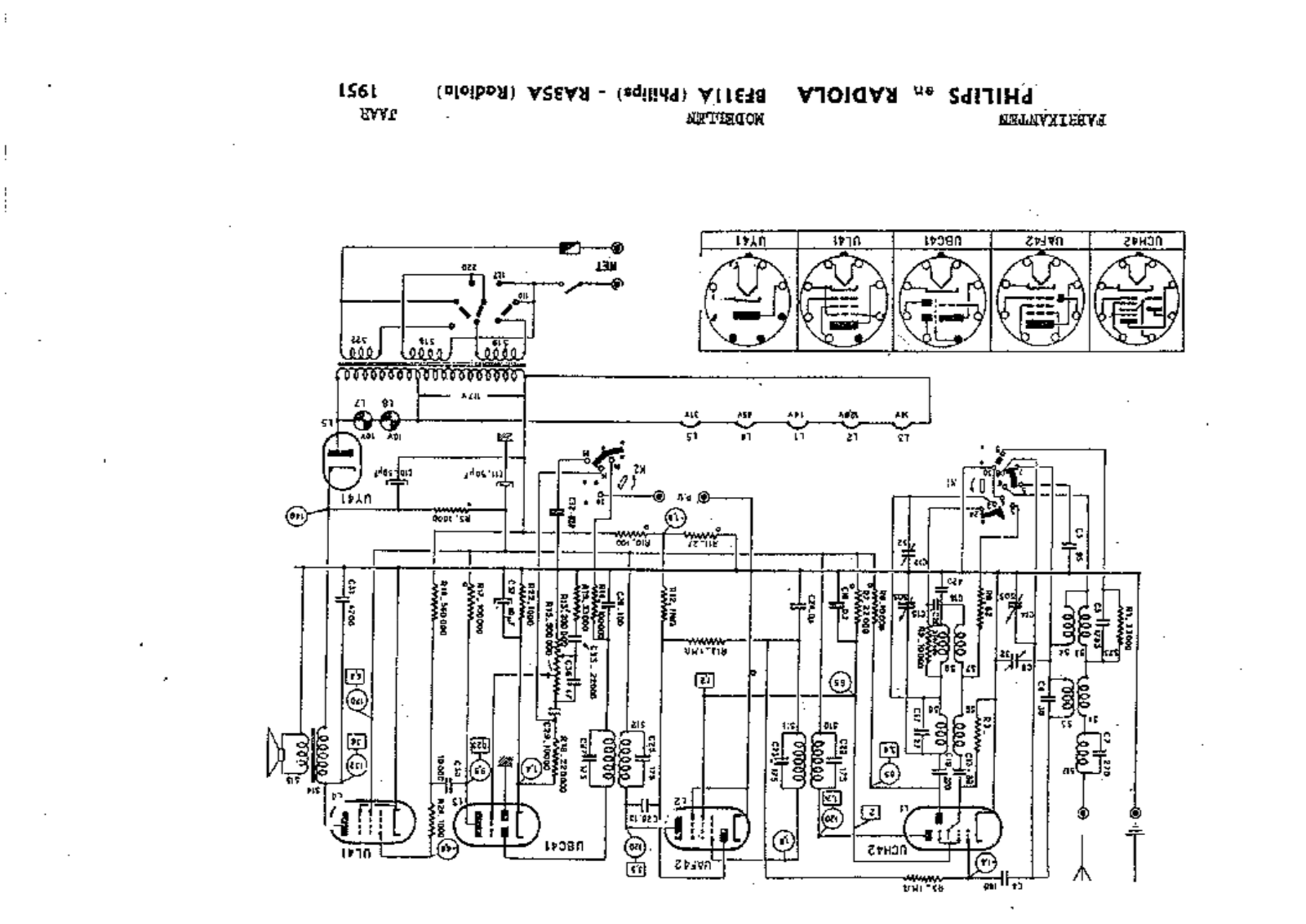 Radiola RA-35A, BF-311 Schematic