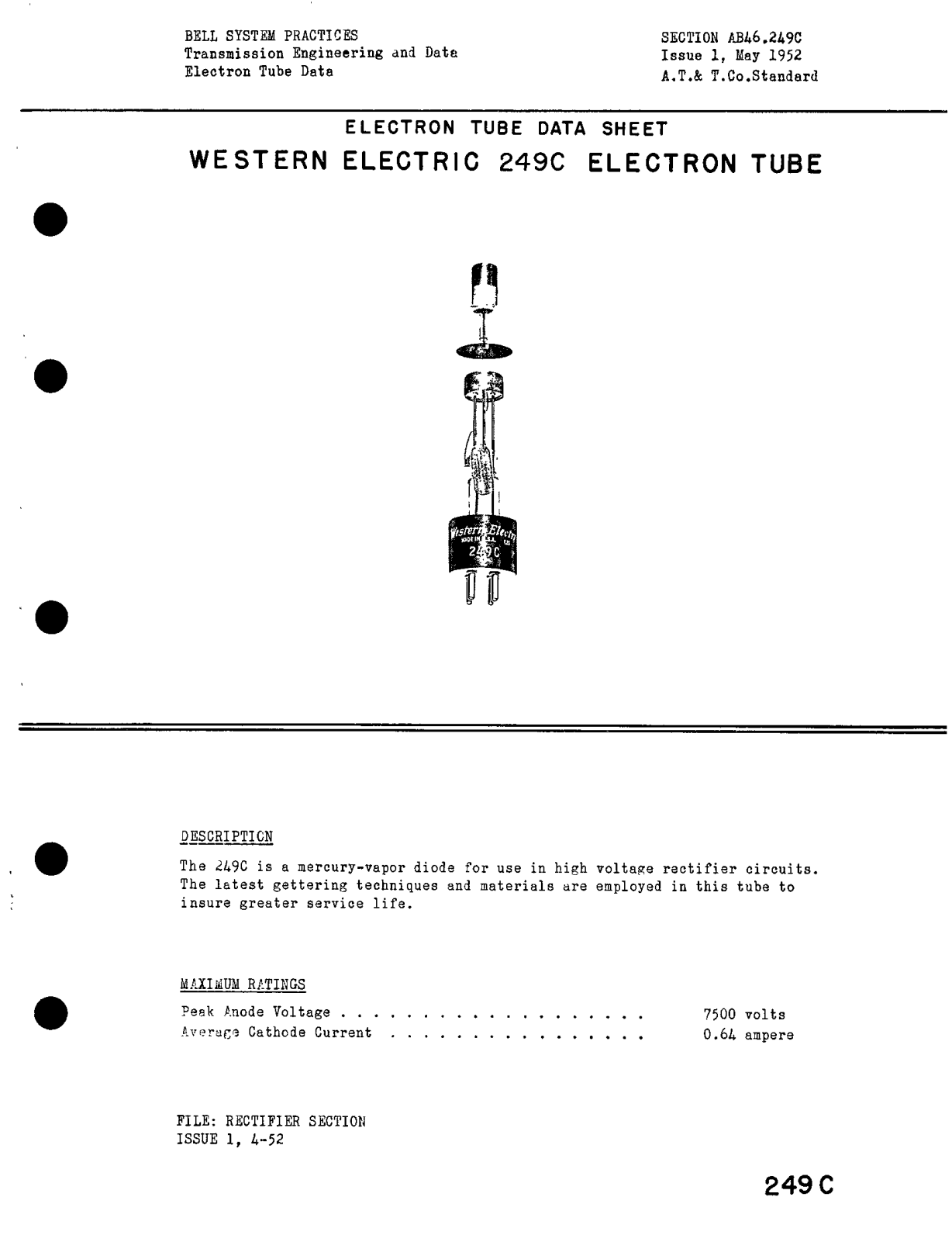 Western Electric 249-C Brochure