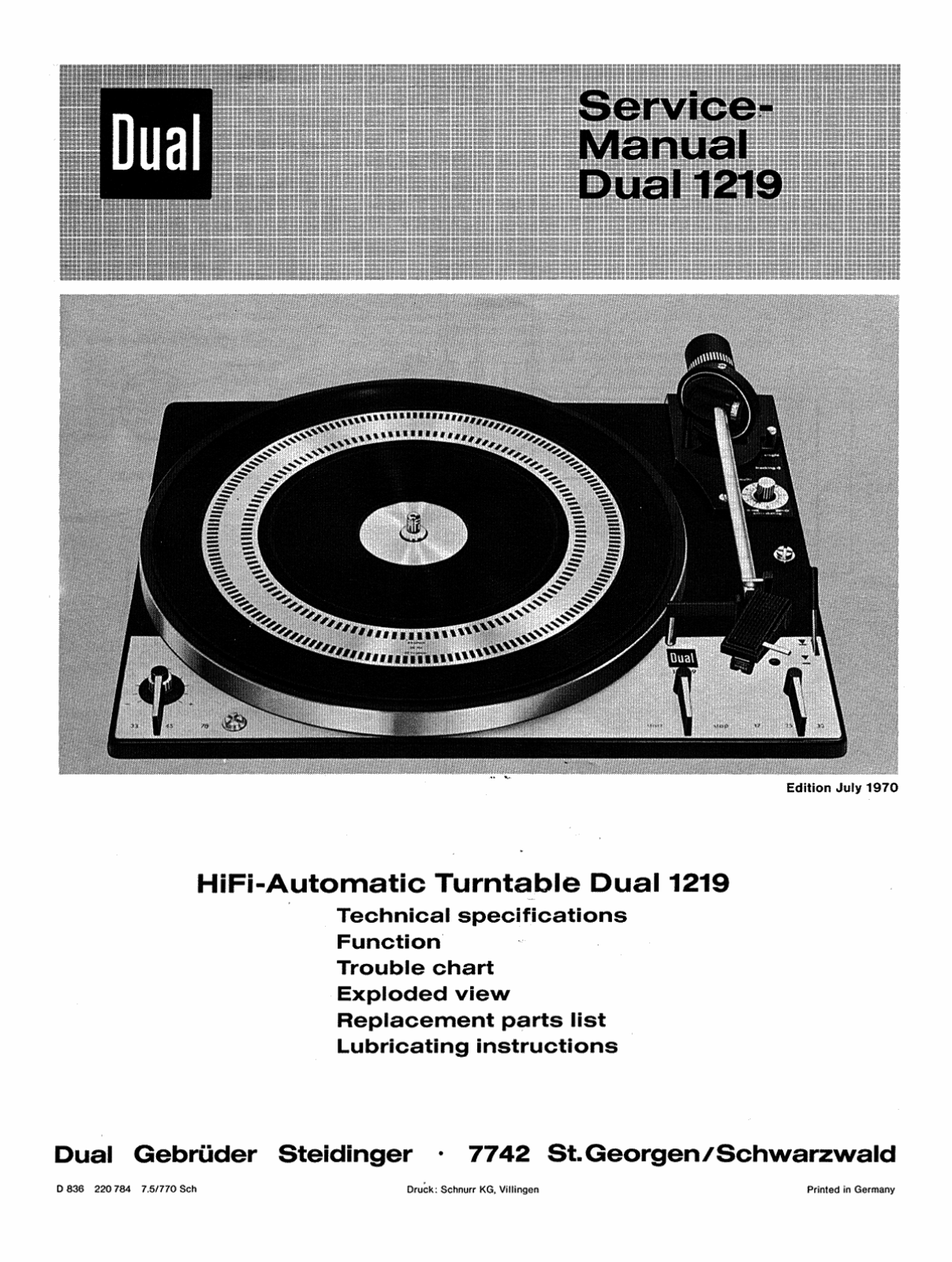 Dual 1219 Schematic