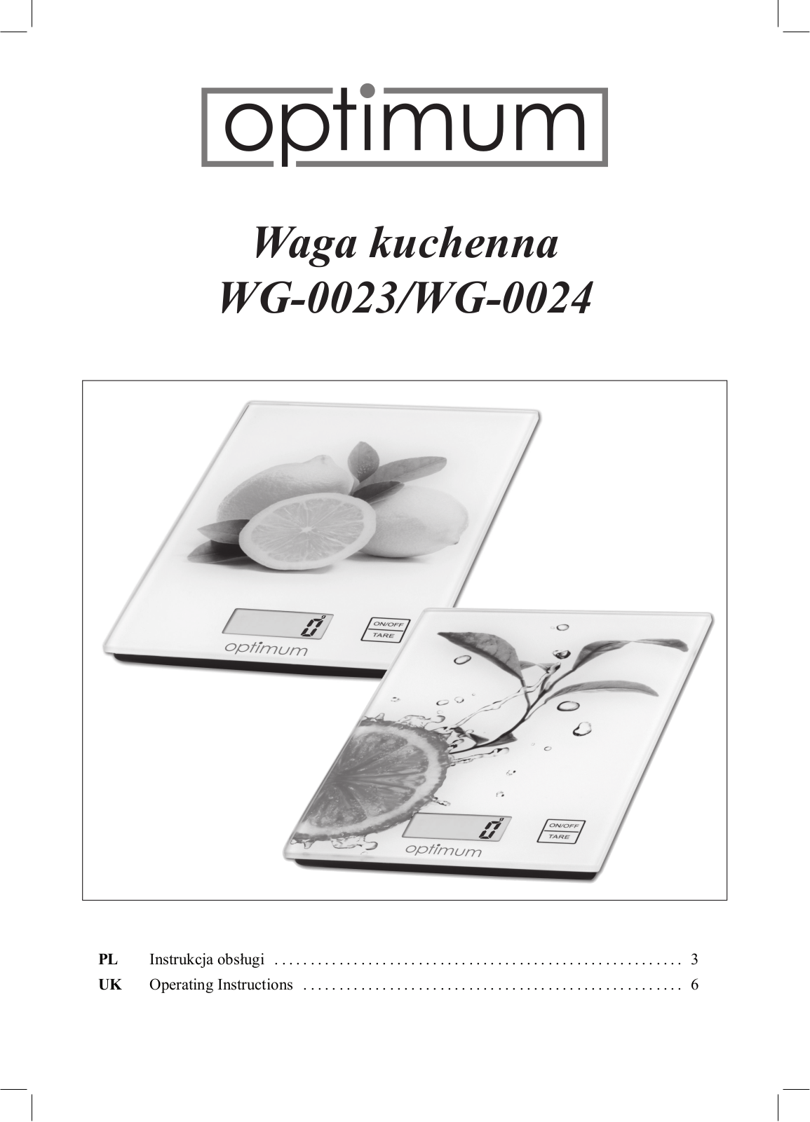 OPTIMUM WG-0024, WG-0023 User guide - ManualMachine.com