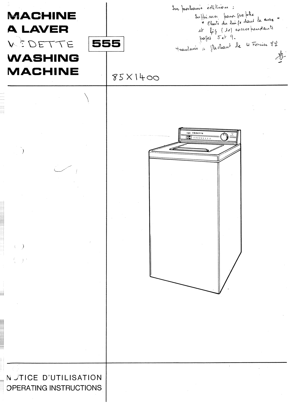 BRANDT 555TX User Manual