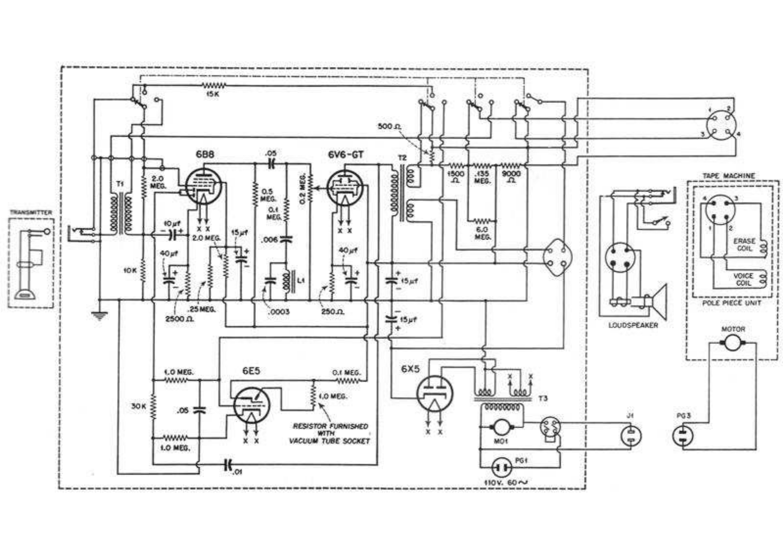 Wire Recorders mirrorphone schematic