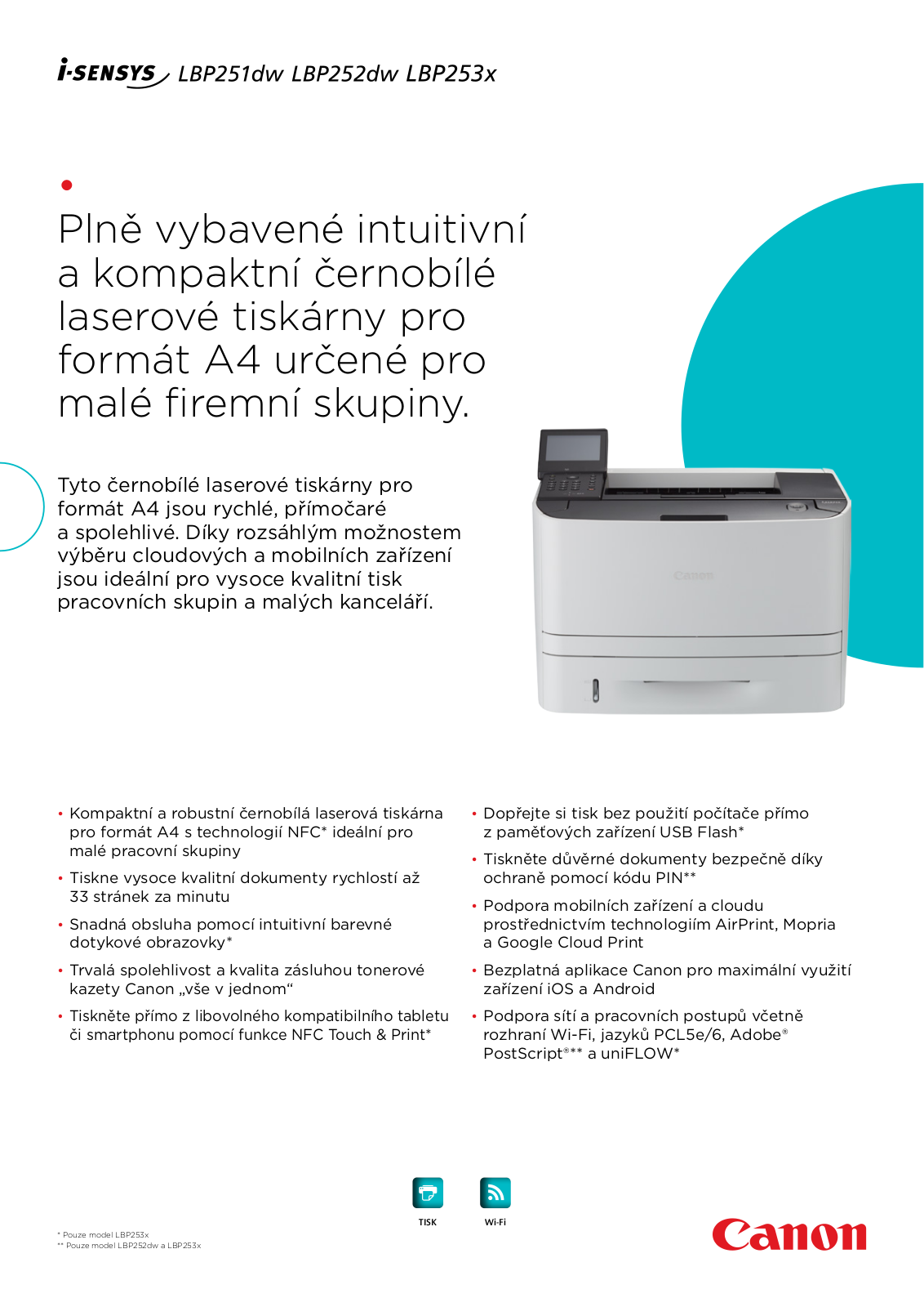 Canon I-SENSYS LBP251DW, I-SENSYS LBP252DW, I-SENSYS LBP253X BROCHURE