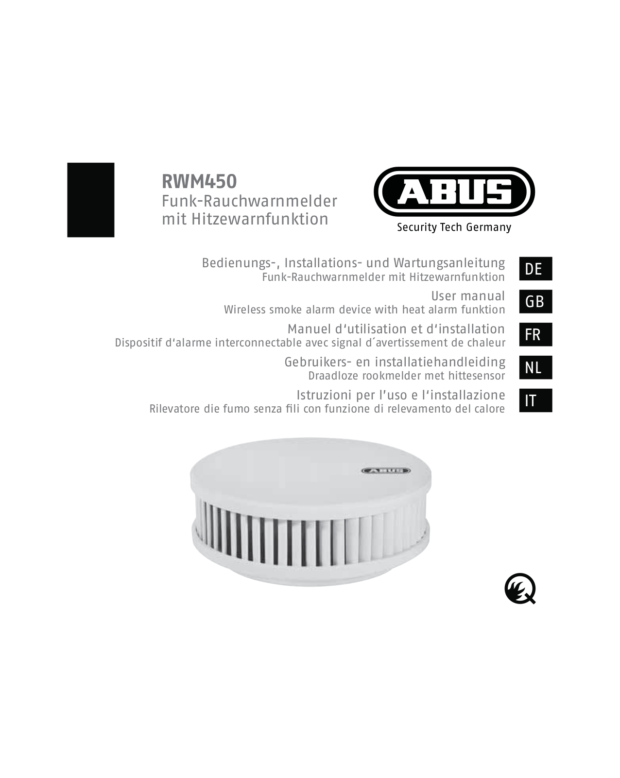 ABUS RWM450 Assembly instructions