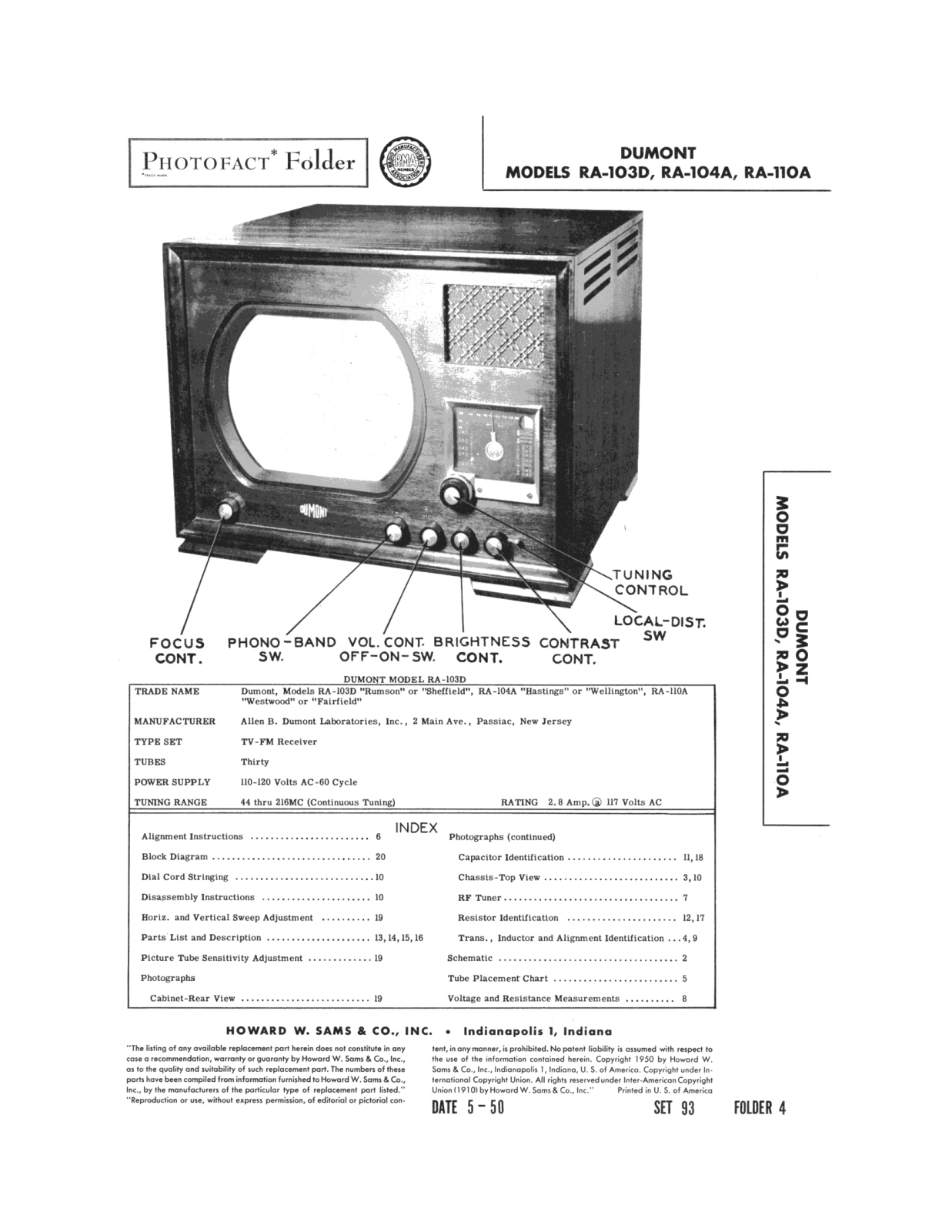 Dumont ra 103d schematic