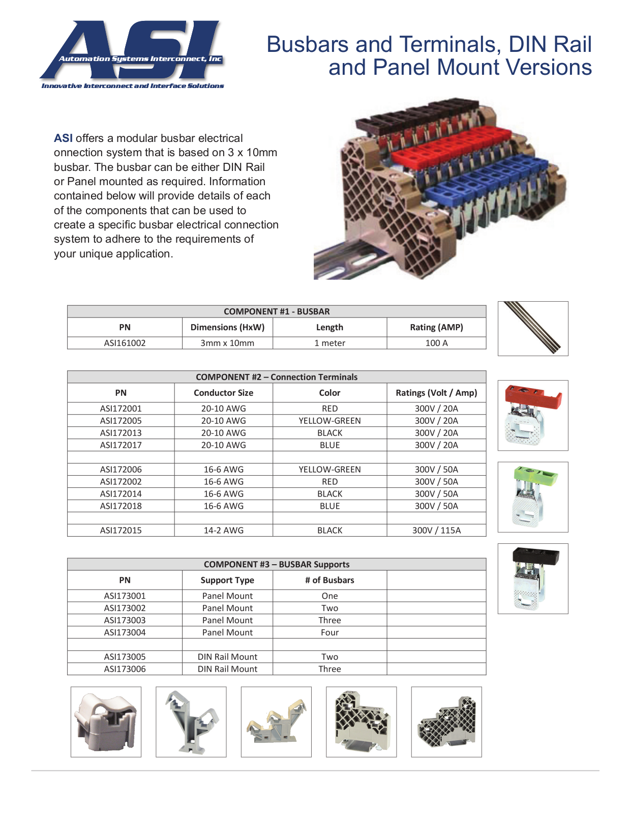 ASI-Automation Systems Interconnect ASI173005 Data Sheet