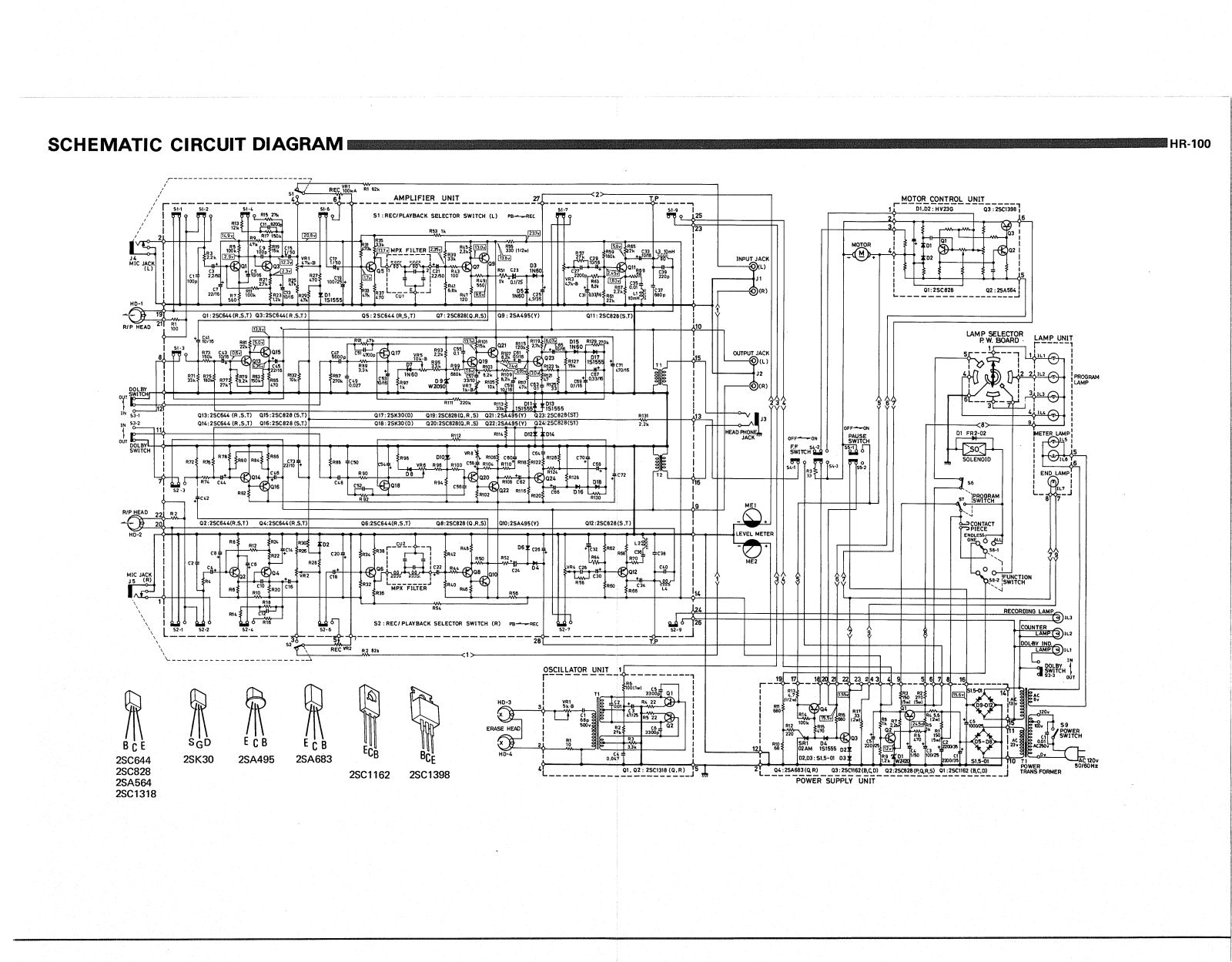 Pioneer H-R-100 Schematic