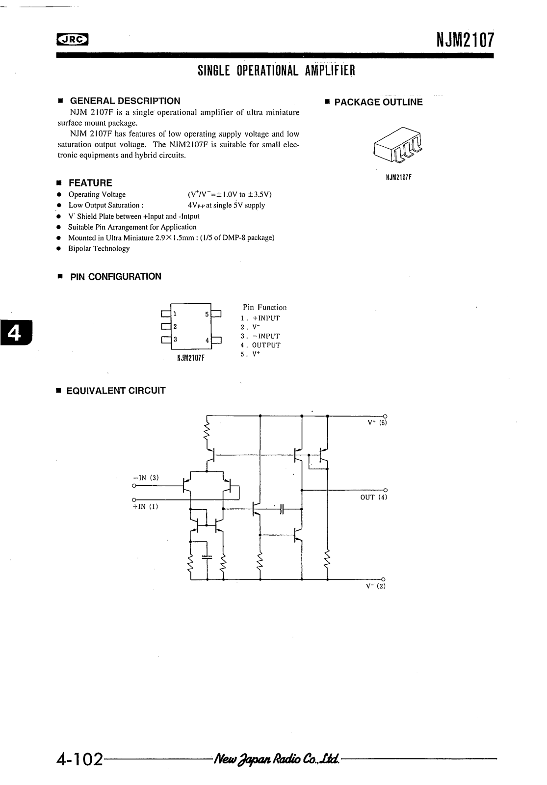 JRC NJM2107F Datasheet