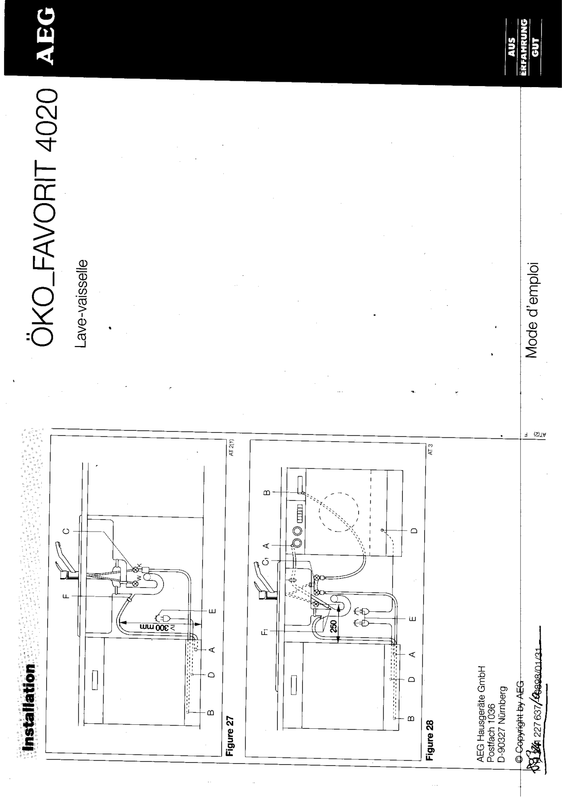 Aeg 4020 User Manual