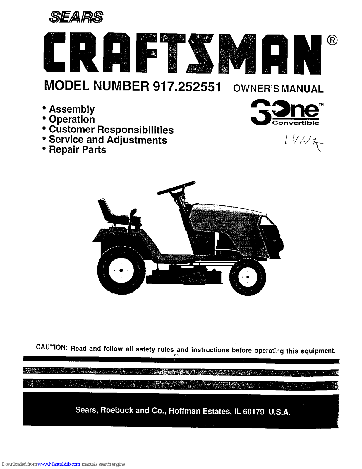 Craftsman 917.252551 Owner's Manual