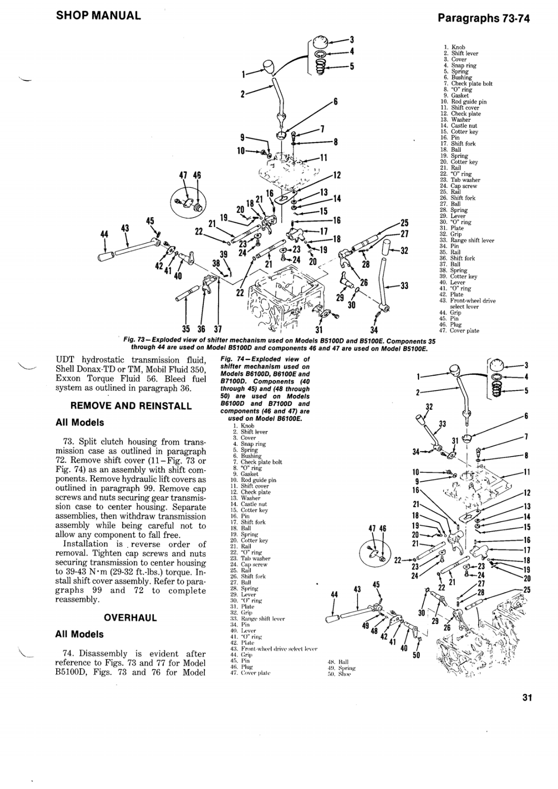 Kubota B5100, B7100 Service Manual