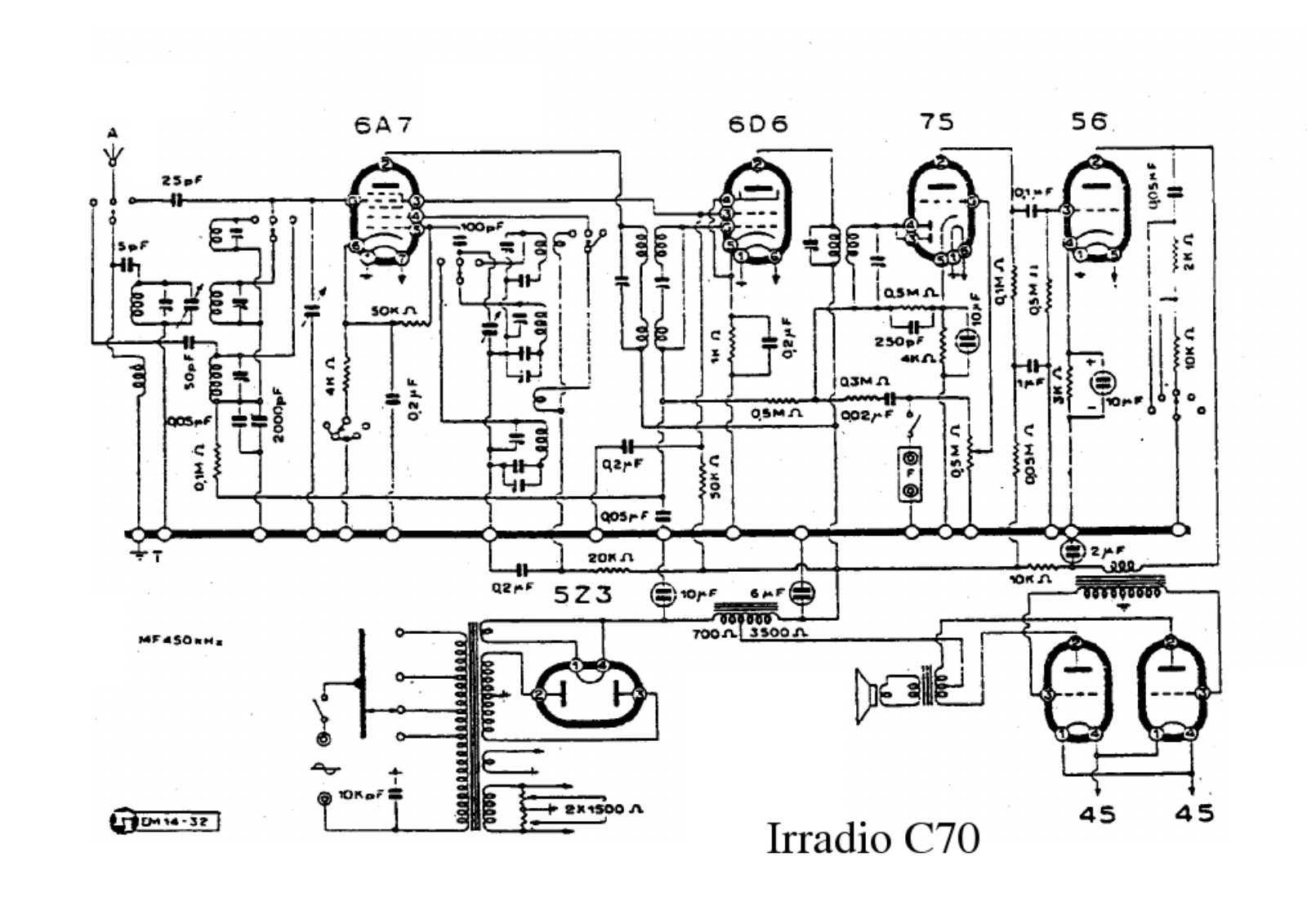 Irradio c70 schematic