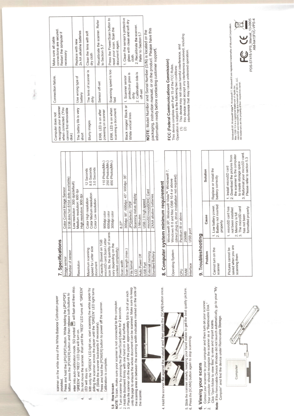 VuPoint PDS-ST410A-VP User Manual