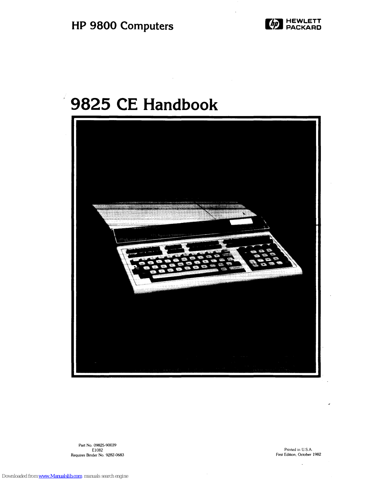 HP 9825A, 9825B Handbook - ManualMachine.com