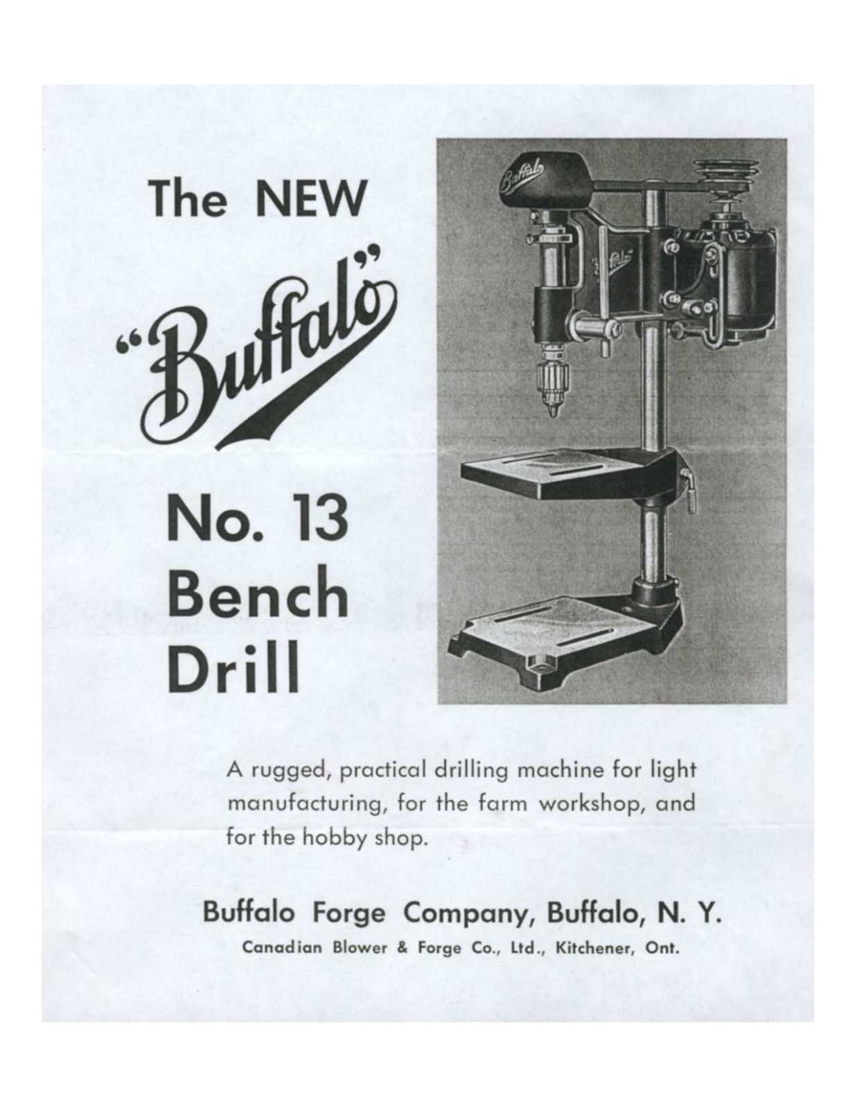 Buffalo Forge Buffalo No. 13 Drill Press Drill Presses - ManualMachine.com