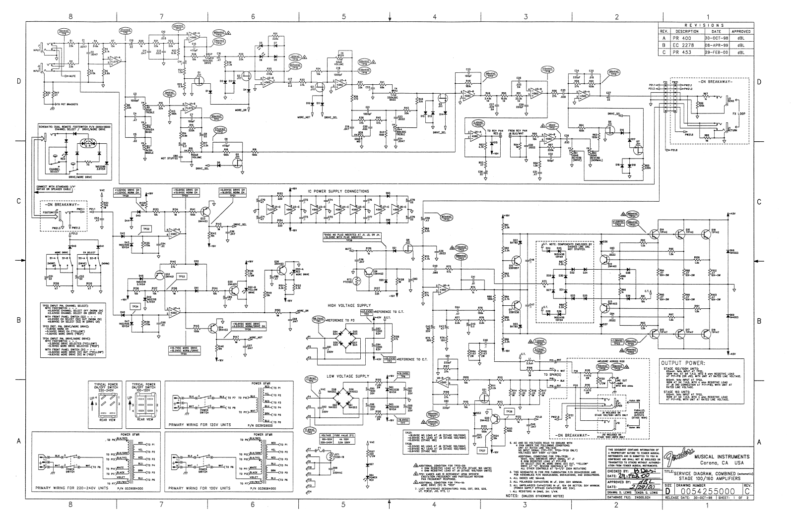 Fender 100 160 schematic