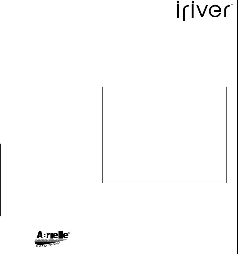 Iriver AFT-100 Manual