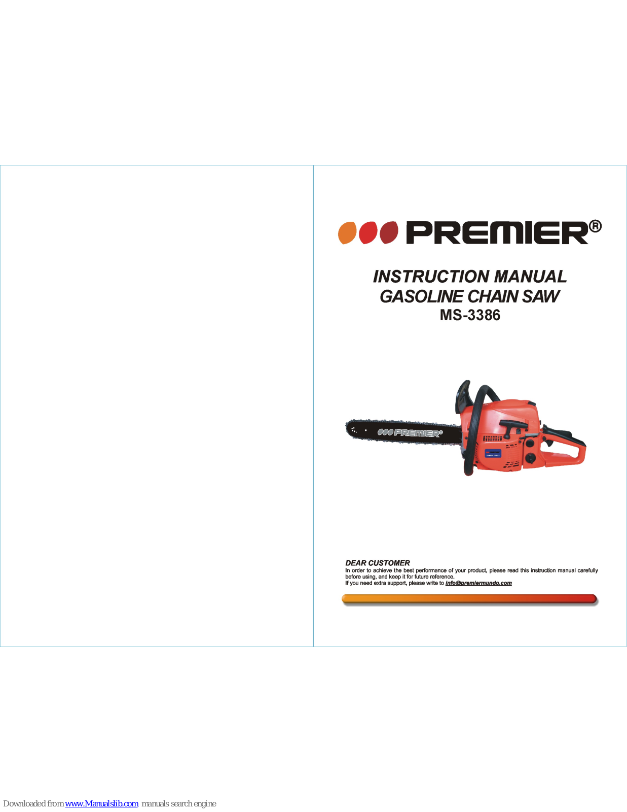 Premier MS-3386 Instruction Manual - ManualMachine.com