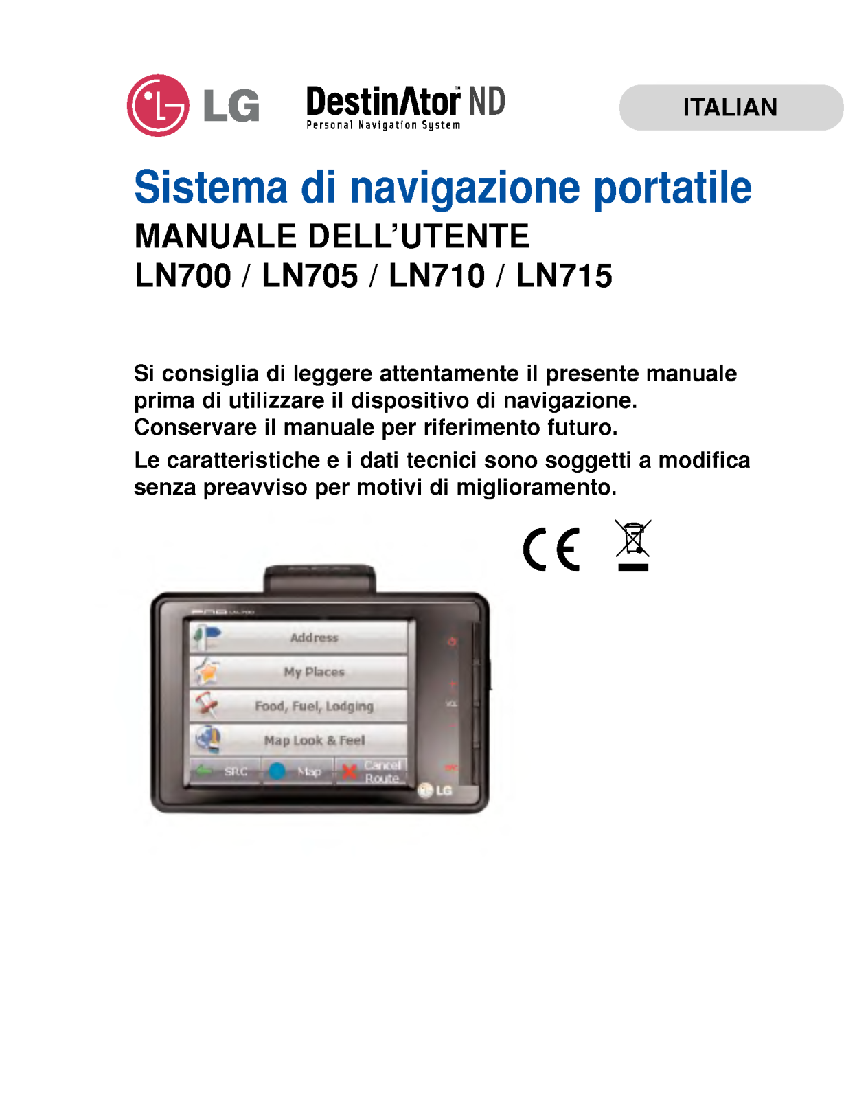 Lg LN700, LN705, LN710, LN715 user Manual