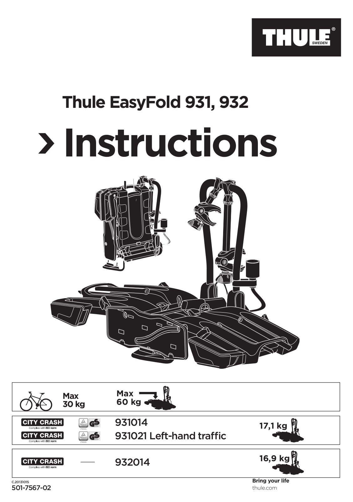 Thule EasyFold 931 User Manual