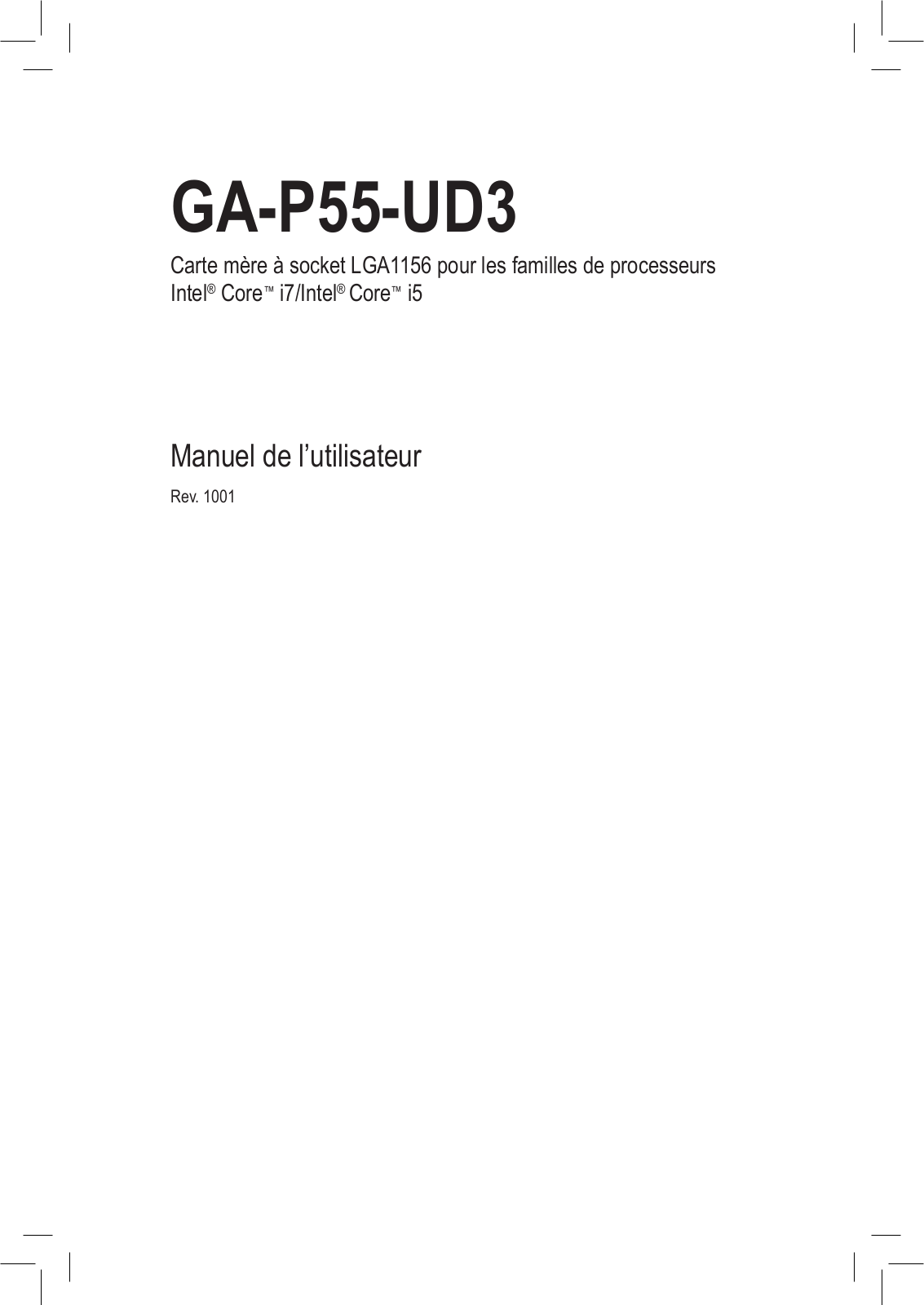 GIGABYTE GA-P55-UD3 User Manual