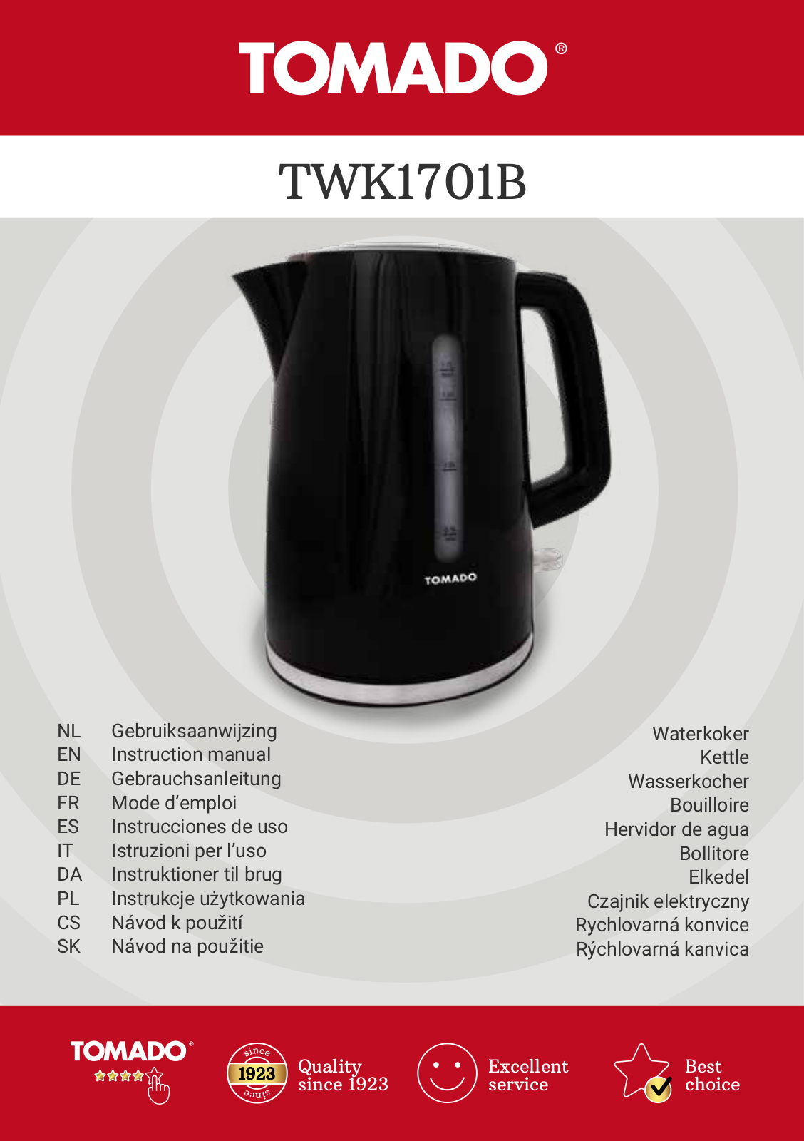 Tomado TWK1701B User guide - ManualMachine.com