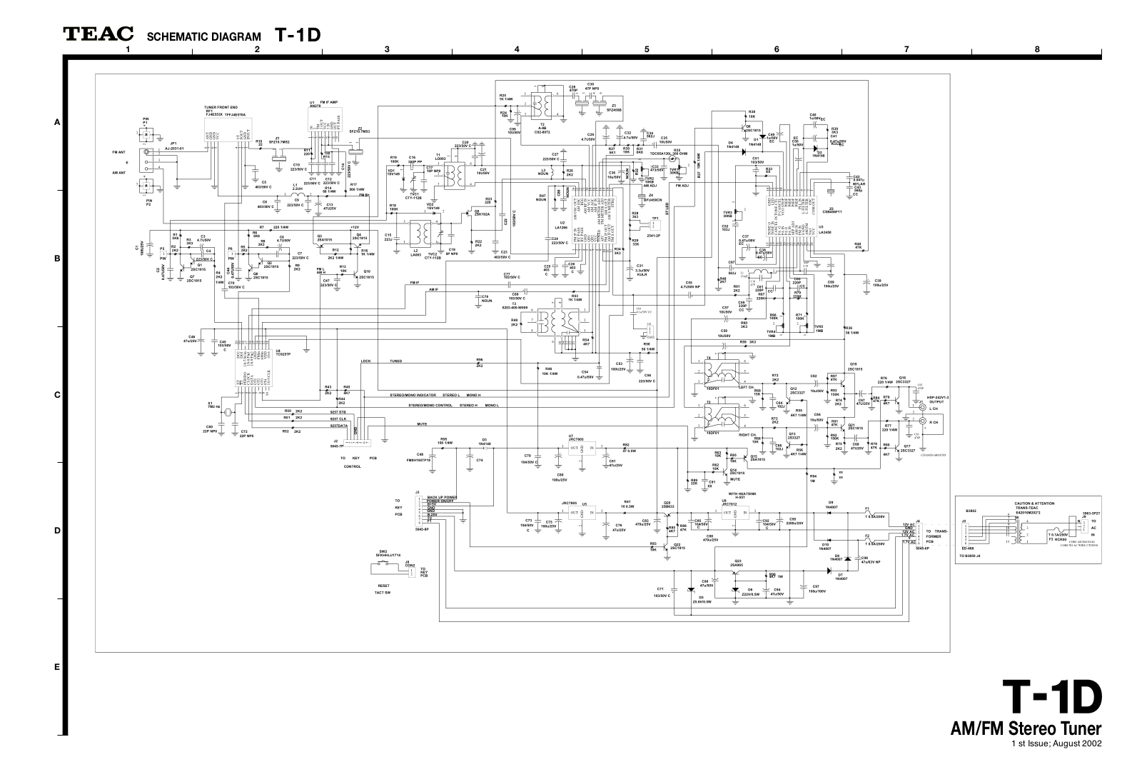 Teac T-1D Schematic